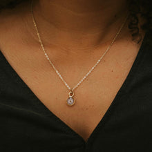 Load image into Gallery viewer, Gold Botanical Necklace - Small Circle
