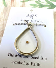 Load image into Gallery viewer, Silver Botanical Necklace - Large Teardrop