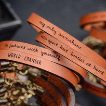 Load image into Gallery viewer, Inspirational Leather Bracelet