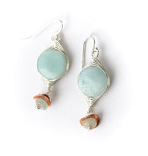 Load image into Gallery viewer, Amazonite & Aquamarine Earrings