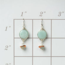 Load image into Gallery viewer, Amazonite & Aquamarine Earrings