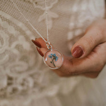 Load image into Gallery viewer, Silver Botanical Necklace - Large Round
