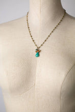 Load image into Gallery viewer, Turquoise, Apatite, Mother of Pearl Cluster Necklace