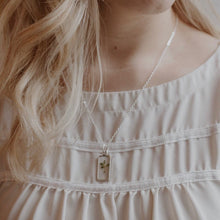 Load image into Gallery viewer, Gold Botanical Necklace - Large Rectangle