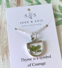 Load image into Gallery viewer, Silver Botanical Necklace - Half-Circle