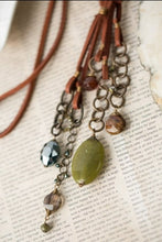 Load image into Gallery viewer, Adjustable Crystal, Smoky Quartz, Chalcedony Tassel Necklace