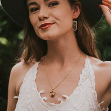 Load image into Gallery viewer, Silver Botanical Necklace - Half-Circle