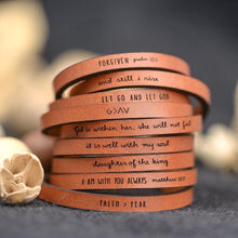 Load image into Gallery viewer, Inspirational Leather Bracelet