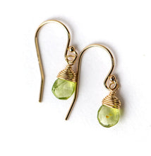 Load image into Gallery viewer, Gold & Peridot Earrings
