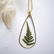 Load image into Gallery viewer, Gold Botanical Necklace - X-Large Teardrop