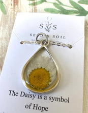 Load image into Gallery viewer, Silver Botanical Necklace - Large Teardrop