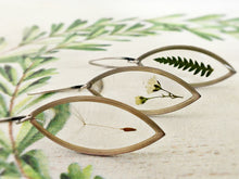 Load image into Gallery viewer, Silver Botanical Earrings - Marquise