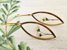 Load image into Gallery viewer, Gold Botanical Earrings- Marquise