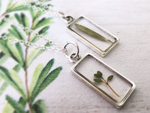 Load image into Gallery viewer, Silver Botanical Necklace - Large Rectangle