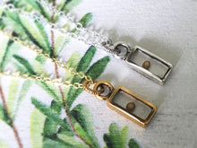 Load image into Gallery viewer, Mustard Seed Necklace - Tiny Rectangle