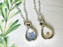 Load image into Gallery viewer, Silver Botanical Necklace - Small Teardrop