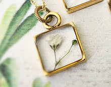 Load image into Gallery viewer, Gold Botanical Necklace - Small Square