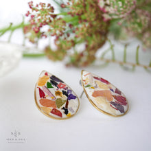 Load image into Gallery viewer, Large Confetti Teardrop Studs