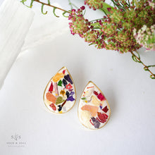 Load image into Gallery viewer, Large Confetti Teardrop Studs