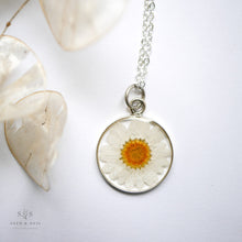 Load image into Gallery viewer, Silver Botanical Necklace - Large Round