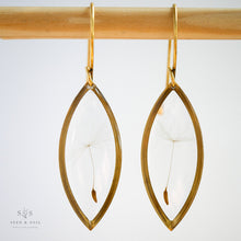 Load image into Gallery viewer, Gold Botanical Earrings- Marquise