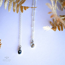 Load image into Gallery viewer, Silver Botanical Necklace - Tiny Oval