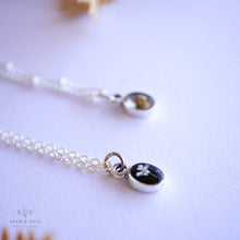 Load image into Gallery viewer, Silver Botanical Necklace - Tiny Oval