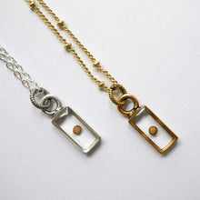 Load image into Gallery viewer, Mustard Seed Necklace - Tiny Rectangle