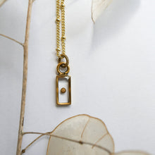 Load image into Gallery viewer, Mustard Seed Necklace - Tiny Rectangle