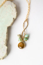 Load image into Gallery viewer, Chrysoprase and Cat's Eye Necklace