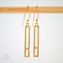 Load image into Gallery viewer, Gold Botanical Earrings - Mustard Seed Bar