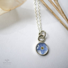 Load image into Gallery viewer, Silver Botanical Necklace - Small Circle