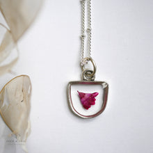 Load image into Gallery viewer, Silver Botanical Necklace - Half-Circle