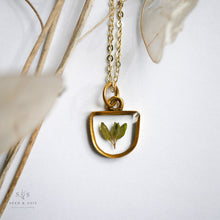 Load image into Gallery viewer, Gold Botanical Necklace - Half-Circle