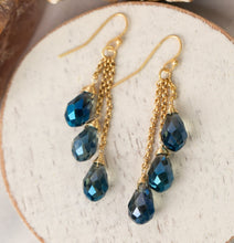 Load image into Gallery viewer, Crystal Tassel Earrings