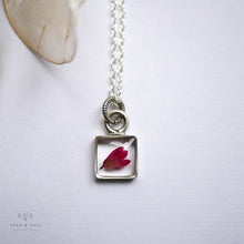 Load image into Gallery viewer, Silver Botanical Necklace - Tiny Square