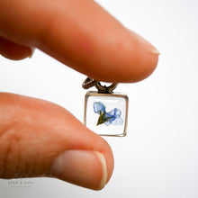 Load image into Gallery viewer, Silver Botanical Necklace - Tiny Square