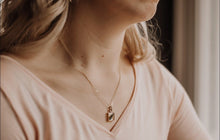 Load image into Gallery viewer, Gold Botanical Necklace - Small Square