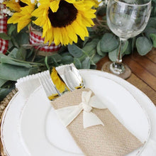 Load image into Gallery viewer, Cutlery Pouches - Cream Ribbon
