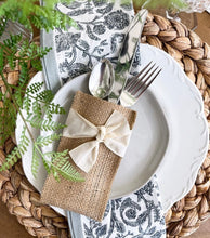 Load image into Gallery viewer, Cutlery Pouches - Cream Ribbon