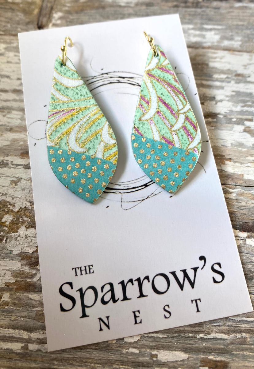 Handmade paper earrings – Monday Morning Press