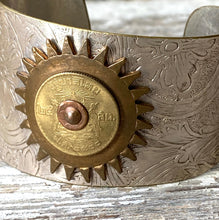 Load image into Gallery viewer, Up-Cycled Geared Sunburst Cuff