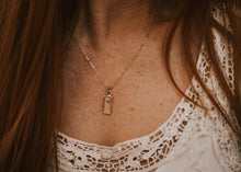 Load image into Gallery viewer, Silver Botanical Necklace - Medium Rectangle