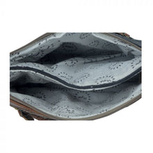 Load image into Gallery viewer, Up-Cycled Canvas, Genuine Leather, & Natural Hair-On Shoulder Bag/Cross-body Bag