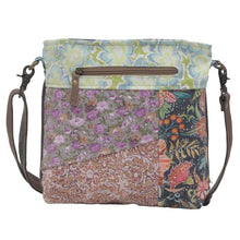 Load image into Gallery viewer, Up-Cycled Canvas & Genuine Leather Shoulder Bag/Cross-body Bag