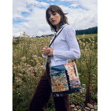 Load image into Gallery viewer, Up-Cycled Canvas & Genuine Leather Shoulder Bag/Cross-body Bag