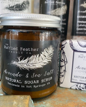 Load image into Gallery viewer, Avocado &amp; Sea Salt Natural Sugar Scrub - by The Ruffled Feather
