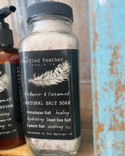 Load image into Gallery viewer, Tobacco &amp; Caramel Natural Salt Soak - by The Ruffled Feather
