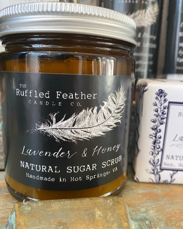 Lavender & Honey Natural Sugar Scrub - by The Ruffled Feather