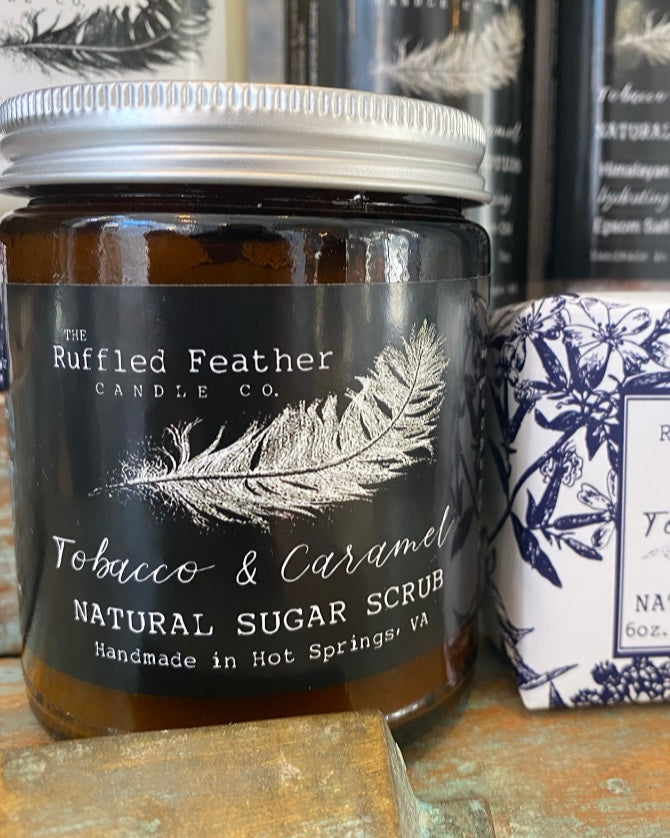 Tobacco & Caramel Natural Sugar Scrub - by The Ruffled Feather